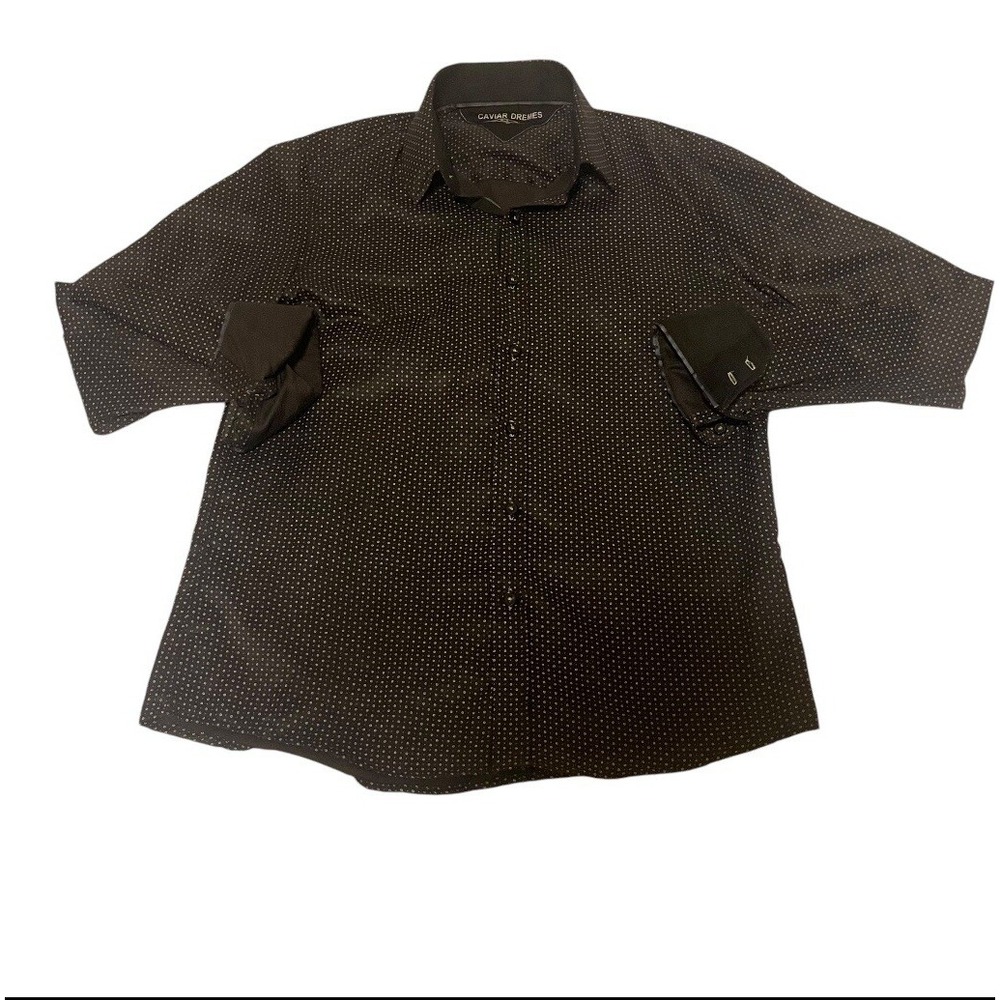 Caviar Dremes Shirt Men Small Black‎ Floral Retro Lightweight Casual Outdoors